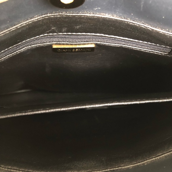 Giani Bernini Navy Leather Shoulder Bag - Picture 9 of 10